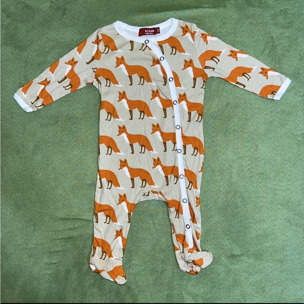 Baby boy size 0-3month Milkbarn pajamas/footed one piece